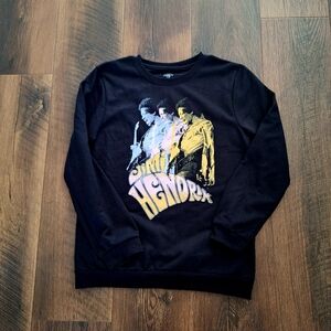 NWOT Kid's Black Jimi Hendrix Graphic Sweater Size 14